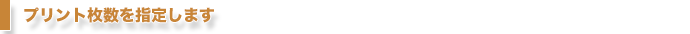 プリント枚数を指定します